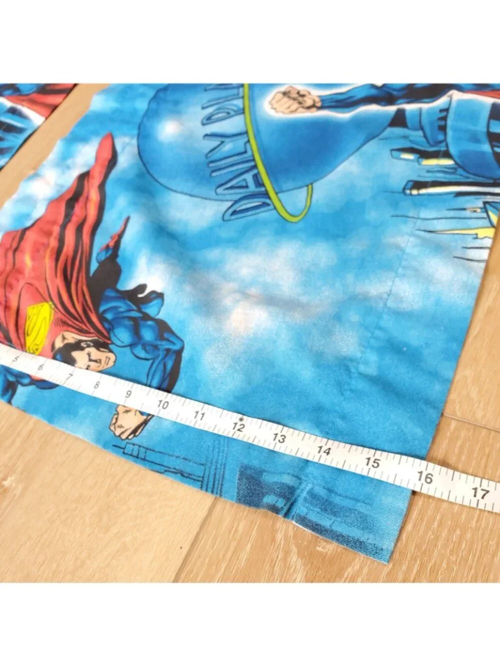 SUPERMAN Daily Planet Gotham DC Comics Window Valance Curtain Set Lot Of 2 83x16